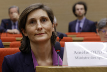Photo : La nouvelle ministre des Sports et des JO Amélie Oudéa-Castéra. ((Photo : Geoffroy VAN DER HASSELT / AFP).