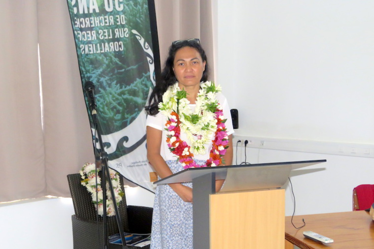 Déana Wong a présenté mercredi sa thèse sur l'apprentissage du langage décontextualisé à Moorea.