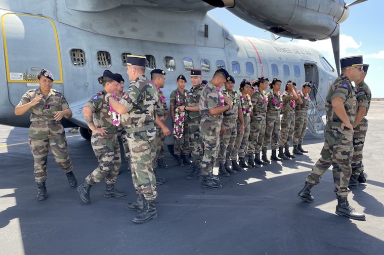 Arrivée des premiers stagiaires du RSMA à Hao