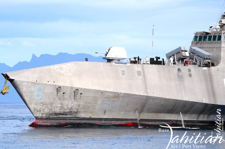 ​L'impressionnant USS Jackson à quai à Papeete