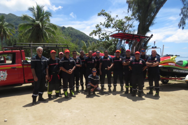 Les pompiers de Moorea en démonstration