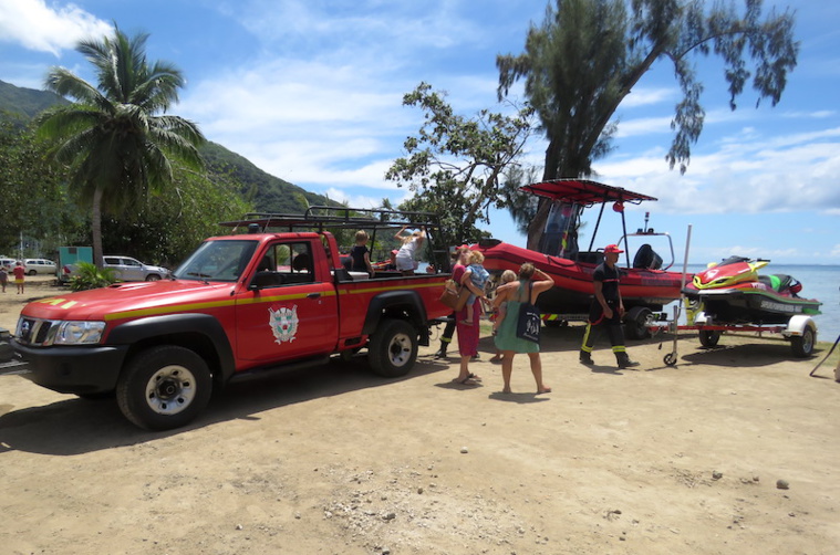 Les pompiers de Moorea en démonstration