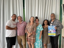 Les représentants du club Soroptimist et du CAPF (de gauche à droite) : Bruno Demougeot, Frédéric Cibard, Tita Morin, Dany Panero, Benoite Robigeau et Peterson Cowan.