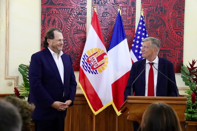 ​Le milliardaire américain, Marc Benioff, décoré de la Légion d'honneur