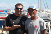 Alain avec Nefi, entraîneur fédéral. Crédit : Alain Mercadieu.