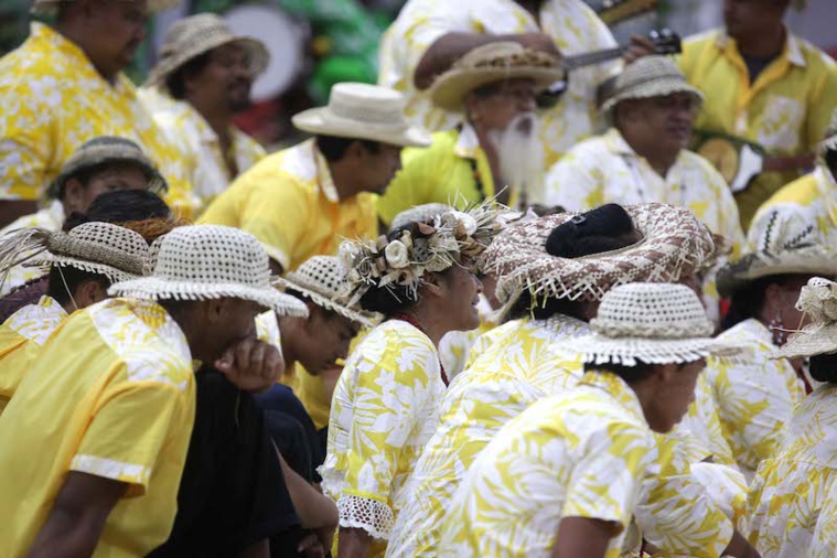 Tārava, ru’au, 'ūtē… les chants ont été interprétés mardi soir par la délégation de Rurutu. L’île est représentée au festival par une centaine de personnes.