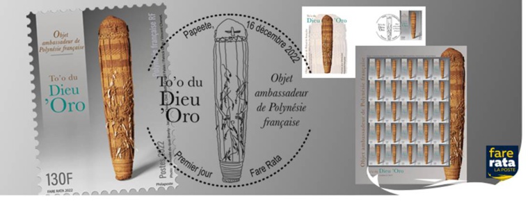 Un timbre à l’effigie du to’o du dieu ‘Oro