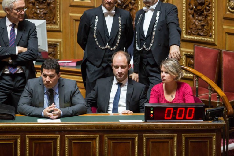 Vincent Dubois dans son nouveau costume de Sénateur