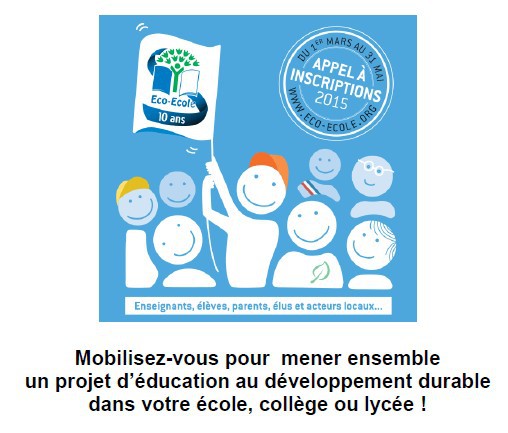 Programme Eco-Ecole : Clôture des inscriptions le 31 mai 2015 