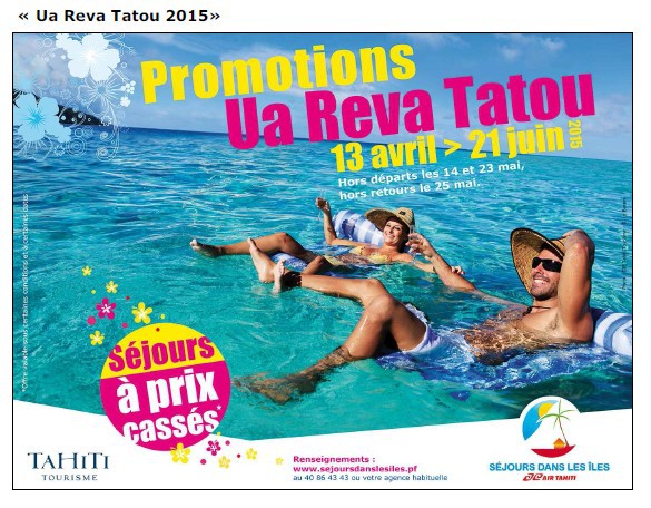 Air Tahiti : 5000 sièges à 50% de réductions en plus en 2015 