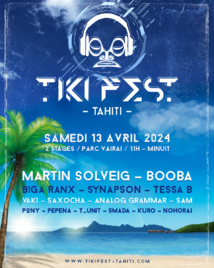 Booba et Martin Solveig au prochain Tiki Fest en avril 2024