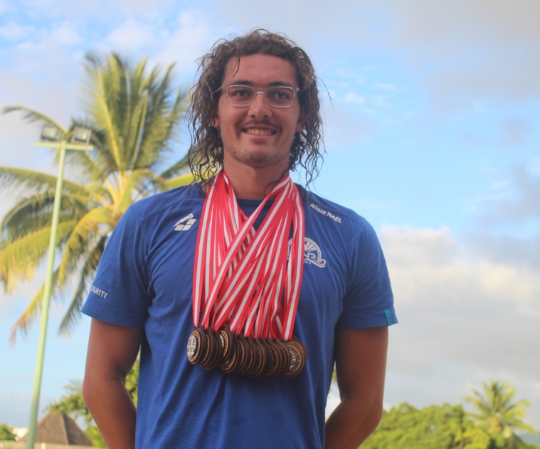 Naël Roux a décroché onze médailles d’or individuelles, un record aux Championnats de Polynésie.