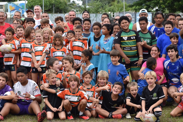 La Fête du rugby polynésien a réuni 230 enfants des clubs de Tahiti et des îles (Crédit : Anne-Charlotte Lehartel).