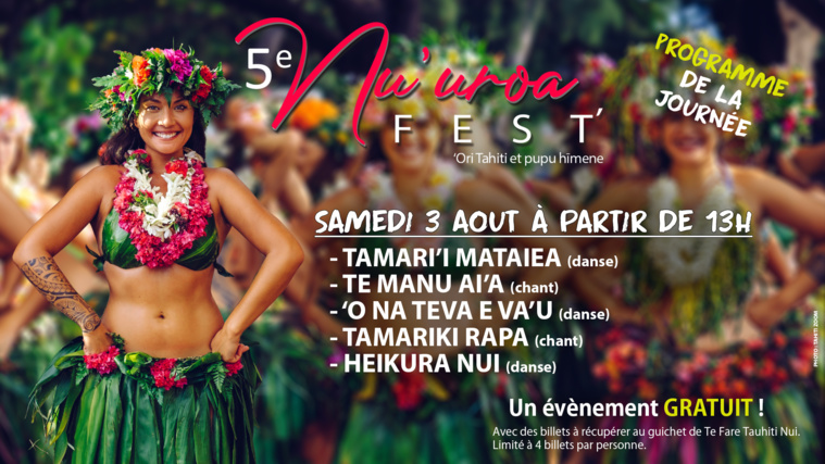 Le Heiva i Tahiti se poursuit le 3 août avec le Nu’uroa Fest’