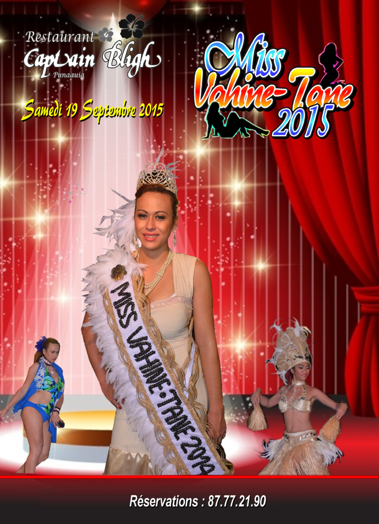 Miss Vahine-Tane 2015 : les huit candidates