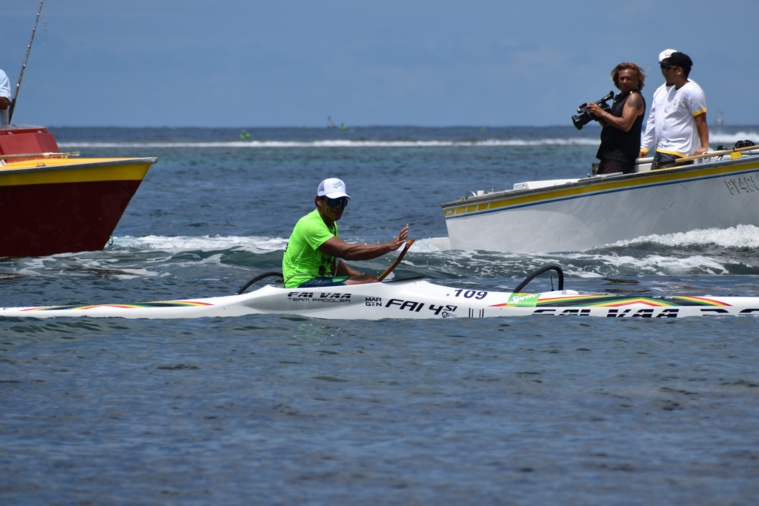 Premier arrivé à Hitia’a, Kyle Taraufau a bouclé la course en 1 heure, 49 minutes et 26 secondes (Crédit : Anne-Charlotte Lehartel).