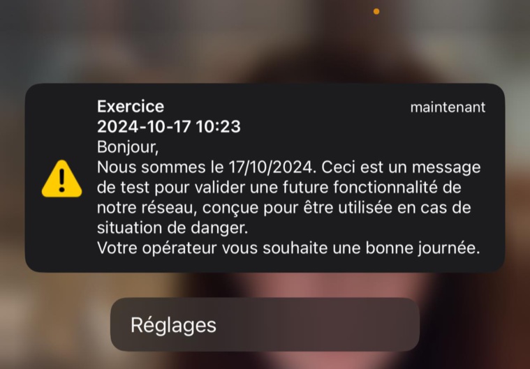 Un test national fait sonner de nombreux téléphones