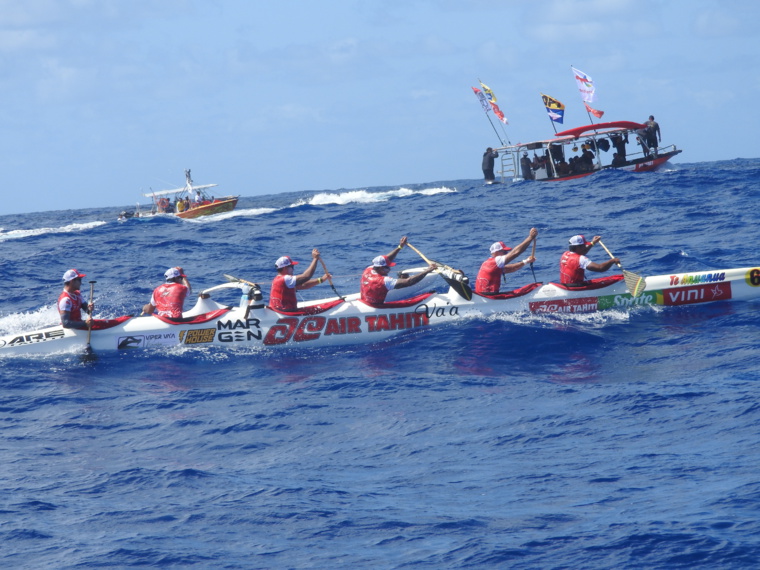 L'équipe de Air Tahiti Va'a s'est illustrée lors de la troisième étape (Crédit : archive Manu Rodor/Tahiti Infos).