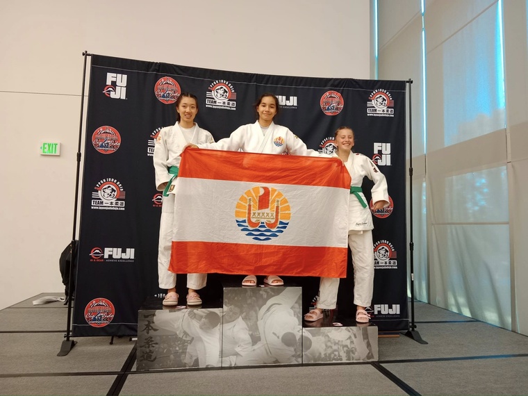 Jade, vainqueur de la Rainier Cup 2024 de Seattle en U14, -48 kg.