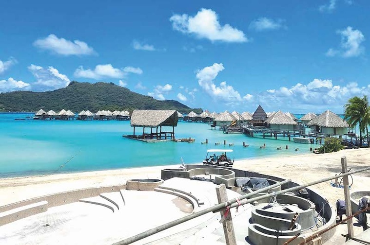 Le Sofitel de Bora Bora est abandonné depuis 2023. Crédit photo : Archives TI.