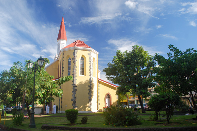 Arrière de la cathédrale de Papeete, Tahiti