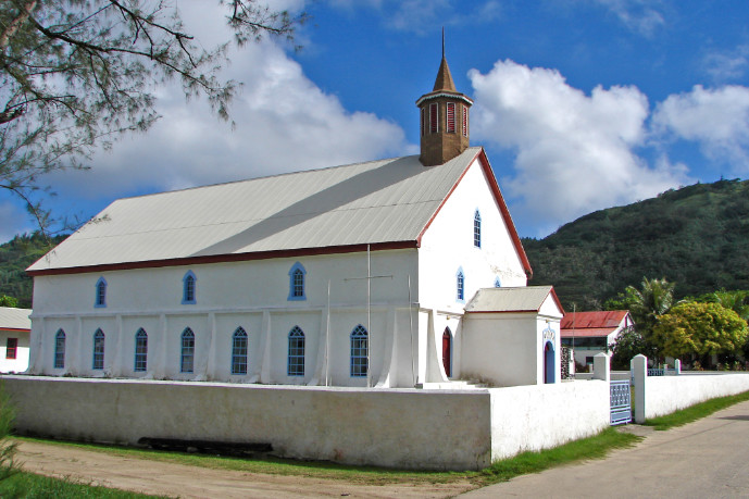 Temple de Moerai à Rurutu, Australes