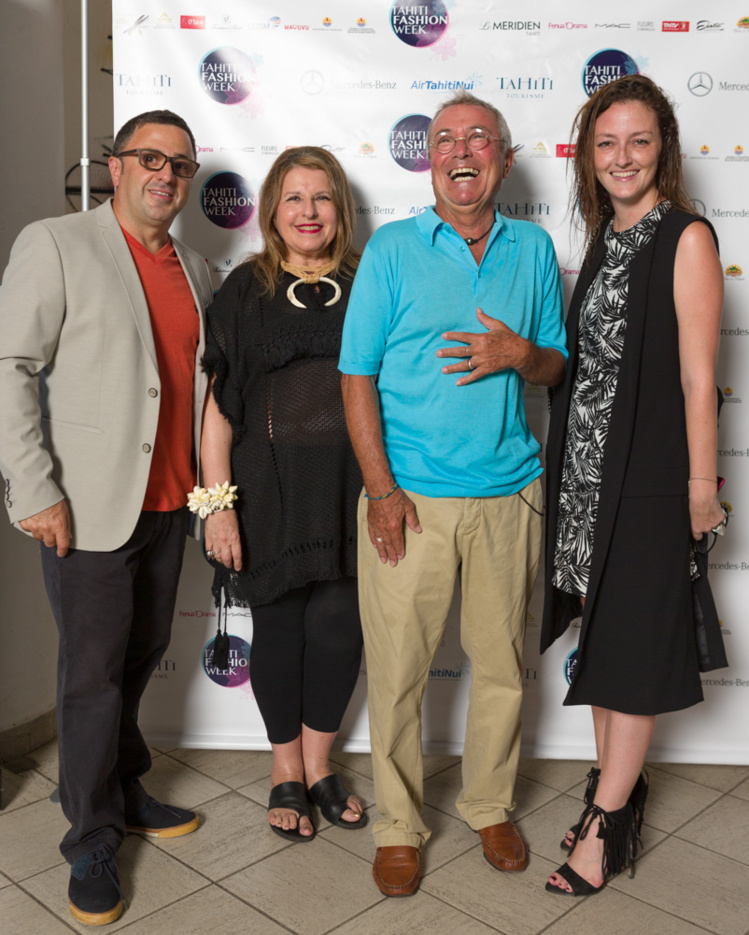 Bruno Pauletta, directeur de l’agence Brave Models Management, Marilyn Gauthier, fondatrice de l’agence Marilyn Agency, Auro Varani, inventeur du composite, et Maria Masci de l’agence BMM. (Photo : Angélo Yee Kin Choi)