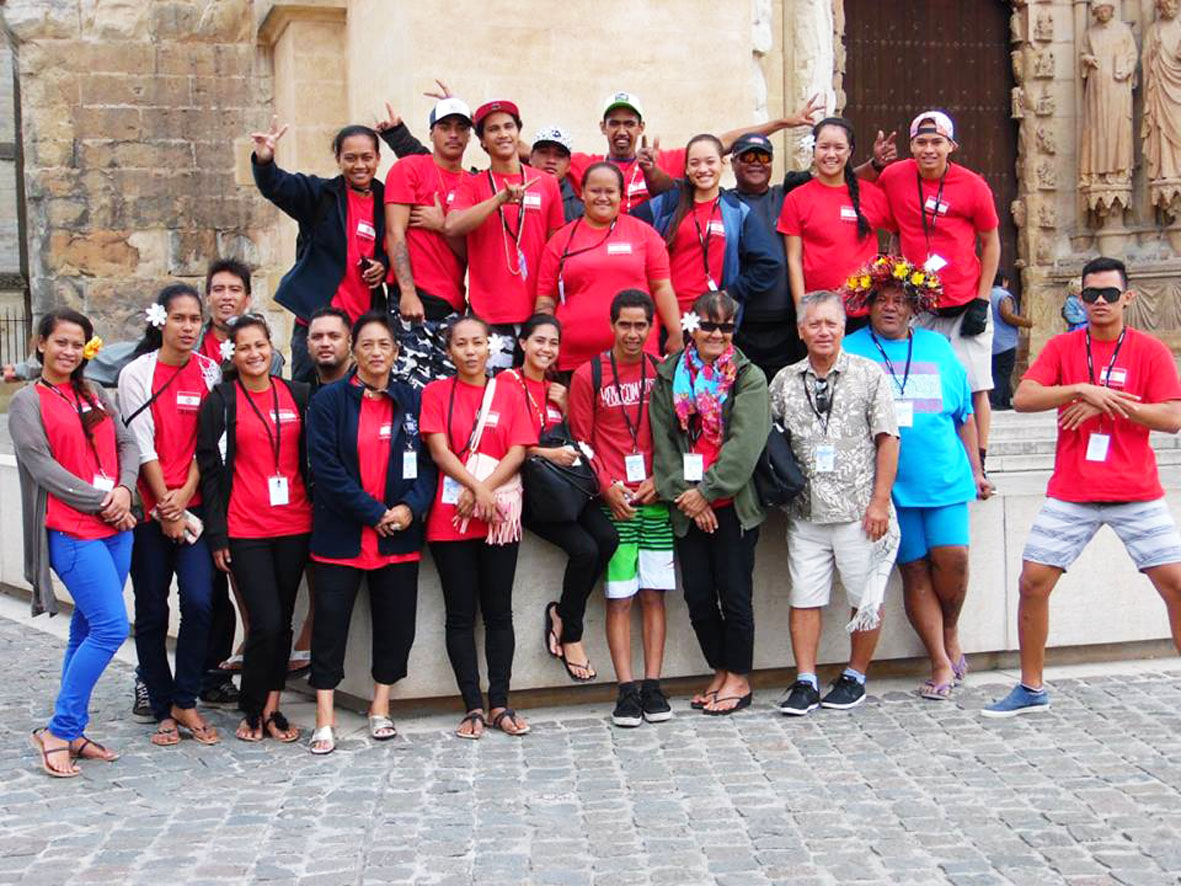 La troupe Raiatea Nui, lors du passage à Reims.