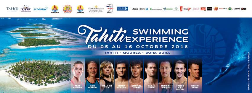 Les plus grandes stars de natation à l'aéroport de Tahiti Faa'a mercredi soir