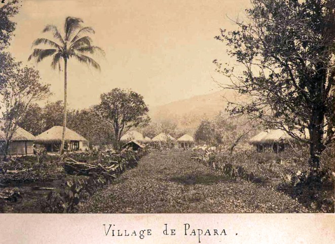 Village de Papara vers 1900. Collection Archives-pf