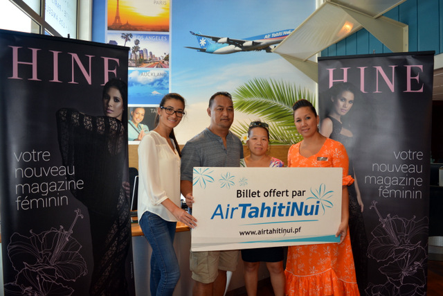 Manola et Charles s'envolent pour Los Angeles avec Hine et Air Tahiti Nui