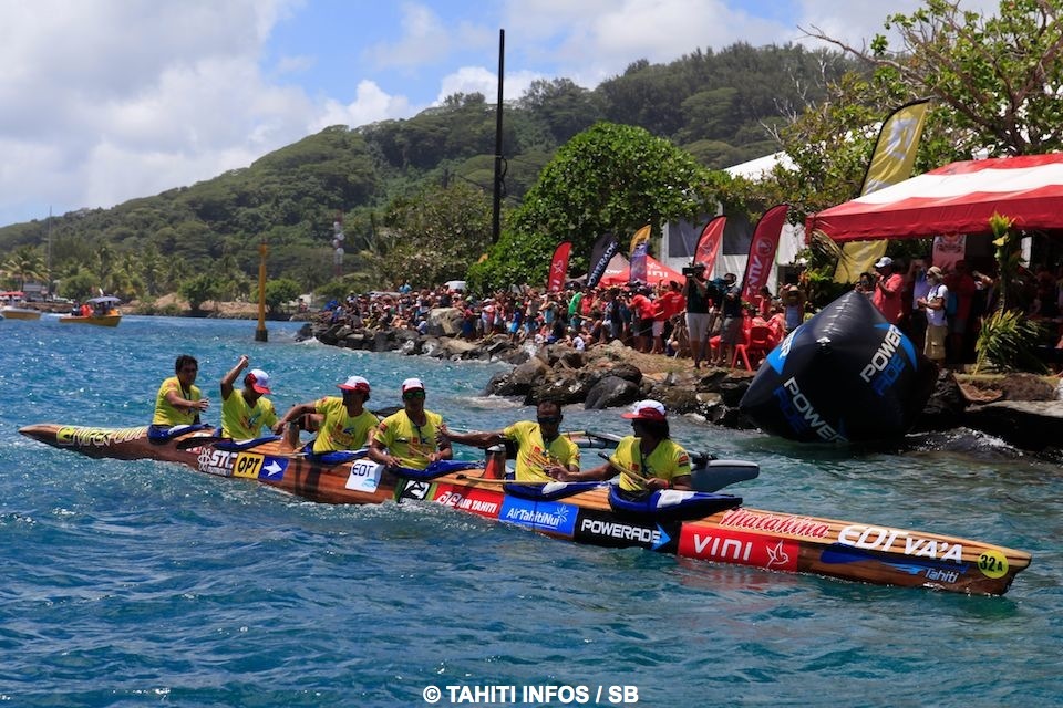 Hawaiki  Nui Va'a : Edt Va'a remporte la première étape "sur le fil"