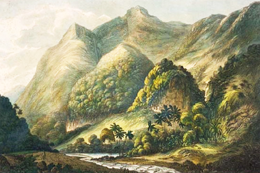 9 IIlustration : John Webber, A View in Matavai, Otaheite. London 1787.