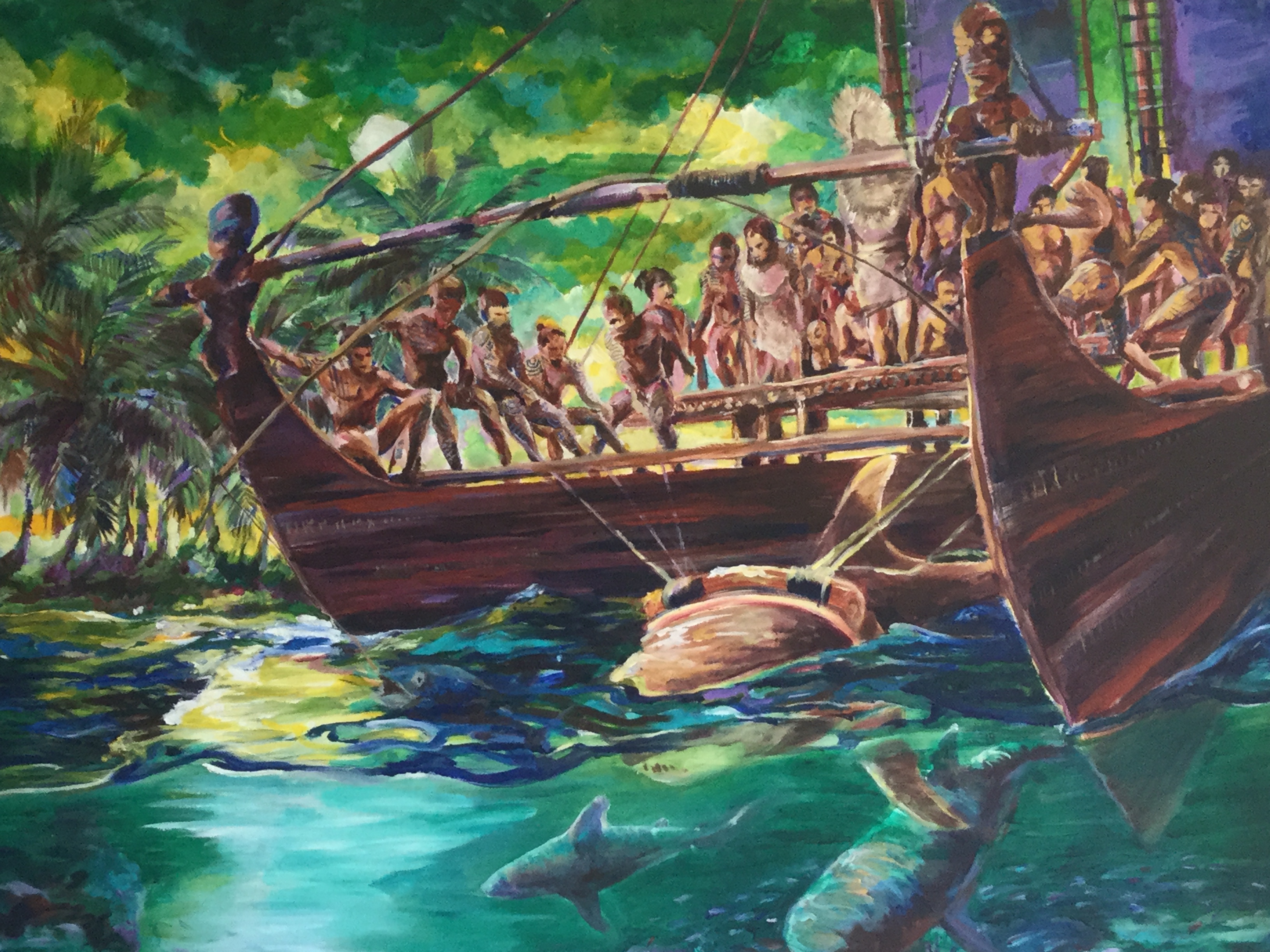 Exposition « Ruahatu » du Peintre Ramana Natua à la Galerie des Tropiques