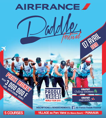 Le Air France PADDLE FESTIVAL devient la 1ère étape du Paddle League World Tour 2018.