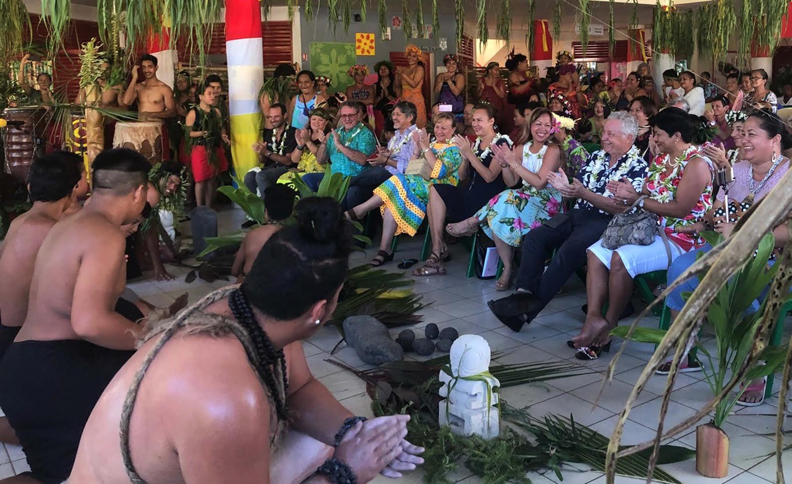 La tradition marquisienne a été mise à l'honneur. Crédit Présidence de la Polynésie française.