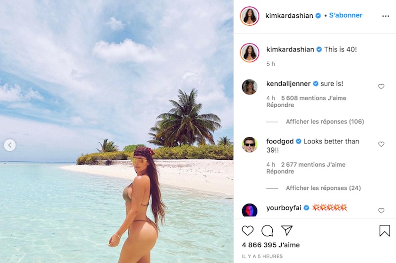 Kim Kardashian fête ses 40 ans à Tetiaroa