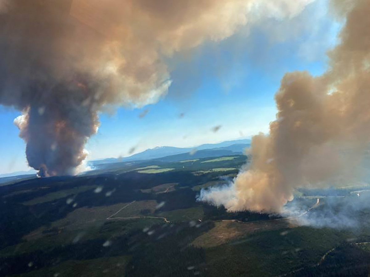 Canicule: les incendies font rage dans l'Ouest du Canada et en Californie