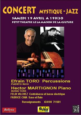 Jazz:  Efrain Toro et Hector Martignon au petit théatre ce week-end