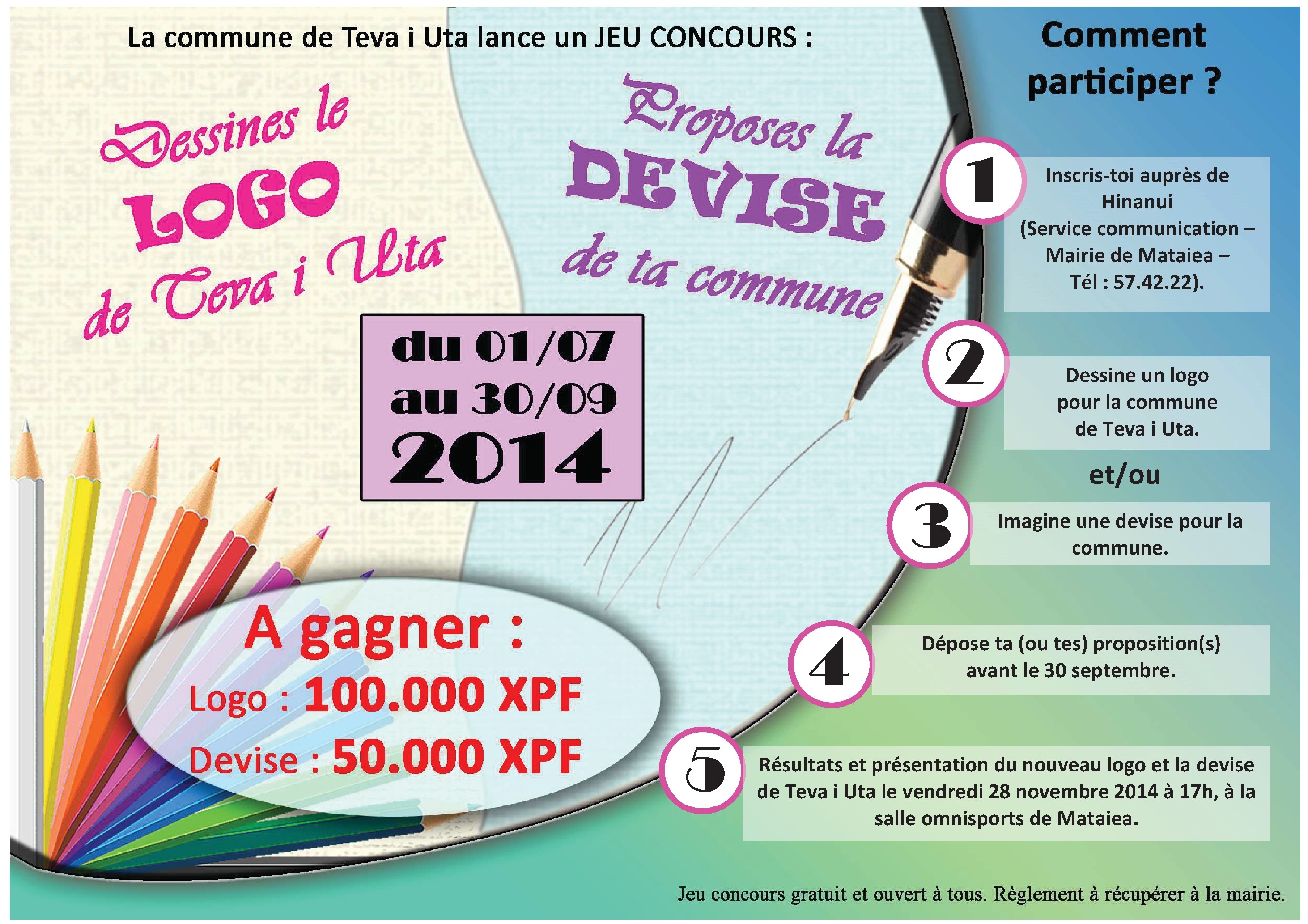 Concours: Dessine le logo et propose la devise de Teva i Uta