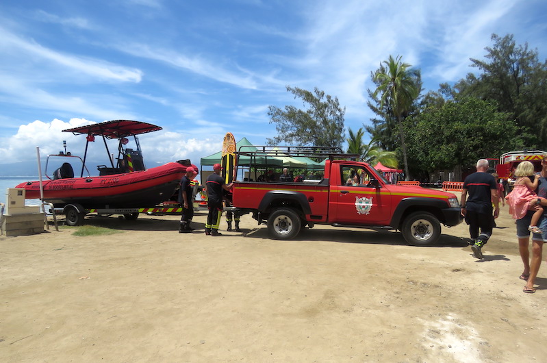 Les pompiers de Moorea en démonstration