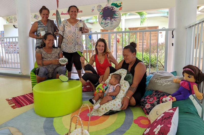 Mardi, la Maison de l'enfance de Nuku Hiva ouvrait ses portes aux mamans pour une journée bien-être. ©Marie Laure