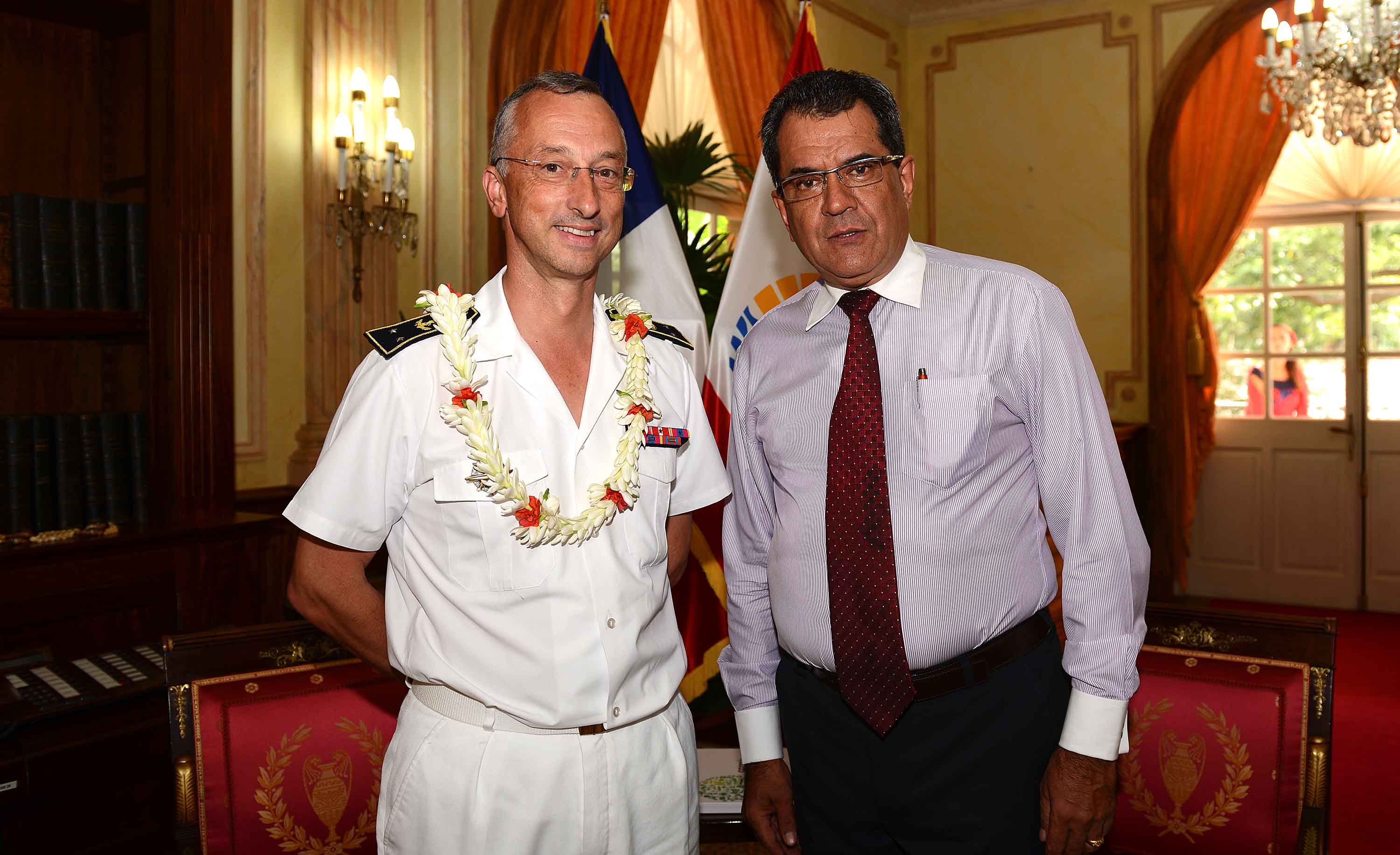 Le Président Edouard Fritch s'est entretenu jeudi matin avec le contre-amiral Morio de l’Isle, commandant supérieur des forces armées en Polynésie française