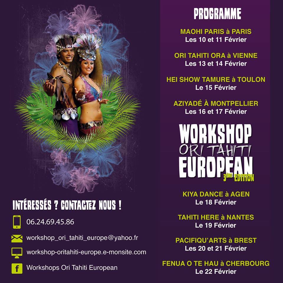 3 ème édition Workshop ORI TAHITI en Europe