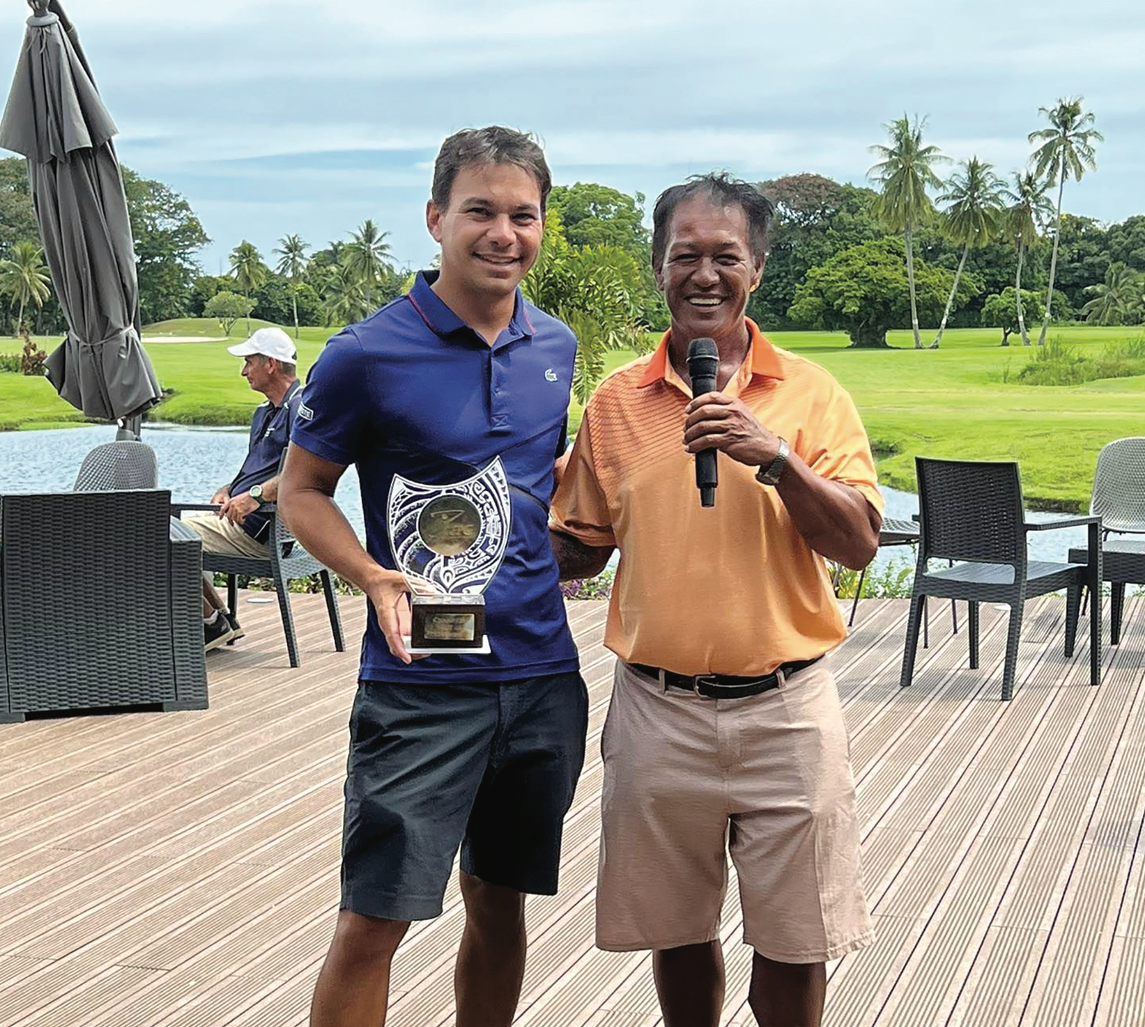 Matahiapo Wolher succède à Michel Cunéo au palmarès du championnat de Polynésie de golf. (photo : Fédération polynésienne de golf)