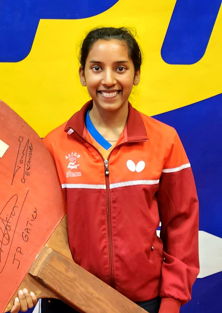 Prathna Jahlim est en mission à Tahiti pour le développement du tennis de table féminin.