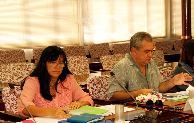 © APF Miri Tatarata et l'ancien ministre de l'environnement Heremoana Maamaatuaiahutapu