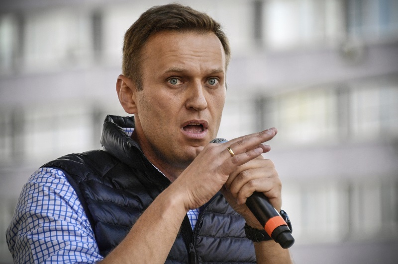 Alexeï Navalny lors d'une manifestation à Moscou en 2018. Crédit photo : AFP.