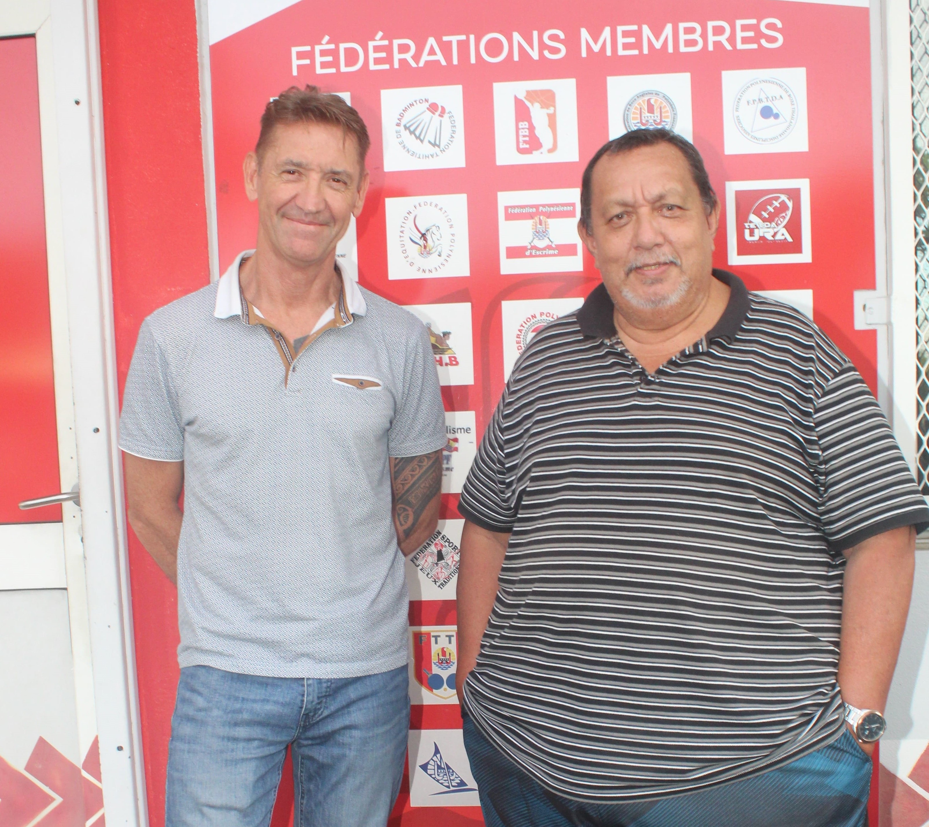 Louis Provost et Éric Zorgnotti, respectivement président et directeur technique du COPF, œuvrent pour que les Jeux du Pacifique 2027 soient une réussite au niveau de l’organisation et des résultats sportifs tahitiens.