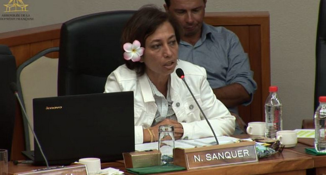 Nicole Sanquer à la tribune du gouvernement le mardi 25 août.